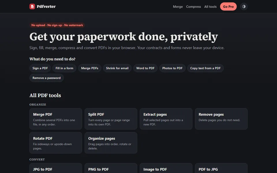Pdfverter screenshot